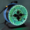 100V防雨・防塵・防雨型LEDラインドラム・グリーン・30m（温度センサー・アース・ポッキンプラグ付・過負荷・漏電保護兼用型/FLL-EK34）