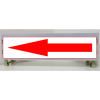 白高輝度反射・スリム看板/単管取付標識・←・150mm×275mm（アルミ複合板）