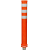 工事灯取付タイプ車線分離標・着脱式・オレンジ（高さ650mm）