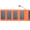 折りたたみポータブルソーラー充電器・7W・オレンジ（USBポート1）