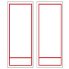 両面看板・赤枠線看板/赤枠線看板・550mm×1400mm（無反射・自立式枠付）