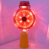 ソーラー式大型工事灯・高輝度LED赤点滅・10個セット（直径180mm/はかま付/上部輪っか付/反射テープ付）