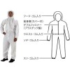 不織布簡易作業服・防水透湿性素材・M/L/LL/3L・40着（工場見学、塗装、粉塵、汚れ作業など）