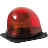 LED警告灯シングルビーコン・赤色点滅20パターン・12-24V対応・1W×12（マグネットラバー/NY9256-1R/MR）