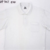TCちょうちん袖ポロシャツ・ホワイト・SS/S/M/L/LL/3L/4L/5Lサイズ（ポケット付・中国製）