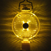 ソーラー式大型工事灯・高輝度LED黄両面点滅・10個セット（直径190mm/上部輪っか付）