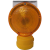LEDソーラー警告灯/高輝度LED黄（直径185mm・マグネット/カットコーン用取付具付属）