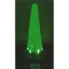 透明LEDセキュリティーコーン・緑LED点滅/点灯・約2.3kg（PE製/高さ700mm）（安全用品・保安用品・LEDライト透明コーン）