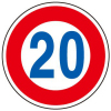 路面標識・最高速度20km（600mm・接着剤塗布）