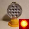 LED警告灯/高輝度LED赤（直径195mm・クランプ取付具付属）
