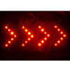 LED矢印マグネットシート・280mm×480mm（ターポリン製・3モード調整赤点滅/赤流動（速・遅）・ハトメ4箇所）