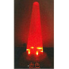 透明LEDセキュリティーコーン・赤LED点滅/点灯・約2.3kg（PE製/高さ700mm）（安全用品・保安用品・LEDライト透明コーン）