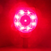 ソーラー式大型工事灯・高輝度LED・赤回転/連続点滅/遅点滅/早点滅・4モード切替（直径180mm・片サイド上部輪っか付）  