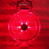 ソーラー式大型工事灯・高輝度LED赤両面回転・10個セット（直径190mm/上部輪っか付）