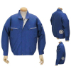 空調服・ブルー（綿・ポリ混紡長袖作業服タイプ/ファン2個/ファン用ケーブル/電池ボックス）