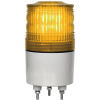 高輝度LED回転灯・φ70×高さ115mm・黄（ニコトーチ・AC100V-AC200V・3点留/回転）