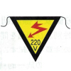 三角旗・220V・280角（紐付/軟質ビニール製）