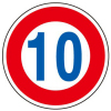 路面標識・最高速度10km（600mm・接着剤塗布）