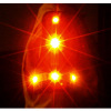 LEDアームバンド・紺黄反射（赤LED5個・専用ジョイント/安全ピン付属・2個1組）