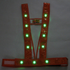 LEDたすき型ベスト・オレンジ/緑点滅（反射50mm幅）