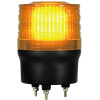 モータレス超高輝度LED回転灯・φ90×高さ122mm・黄（ニコトーチ・DC12-24Vプラグ付・3点留/回転）